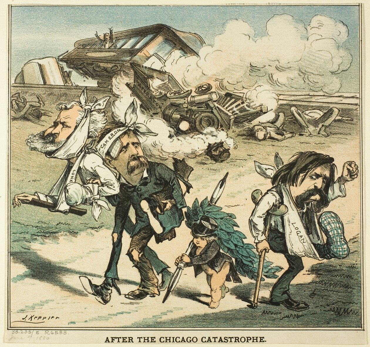 Nach der Chicago-Katastrophe, aus Puck von Joseph Keppler