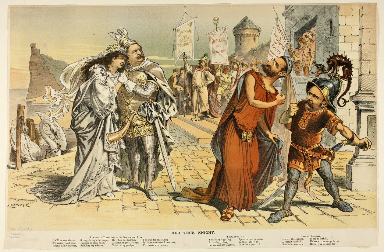 Ihr wahrer Ritter, aus Puck von Joseph Keppler