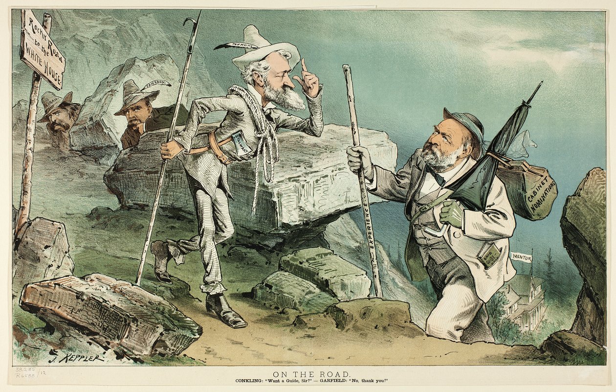 Auf der Straße, aus Puck von Joseph Keppler