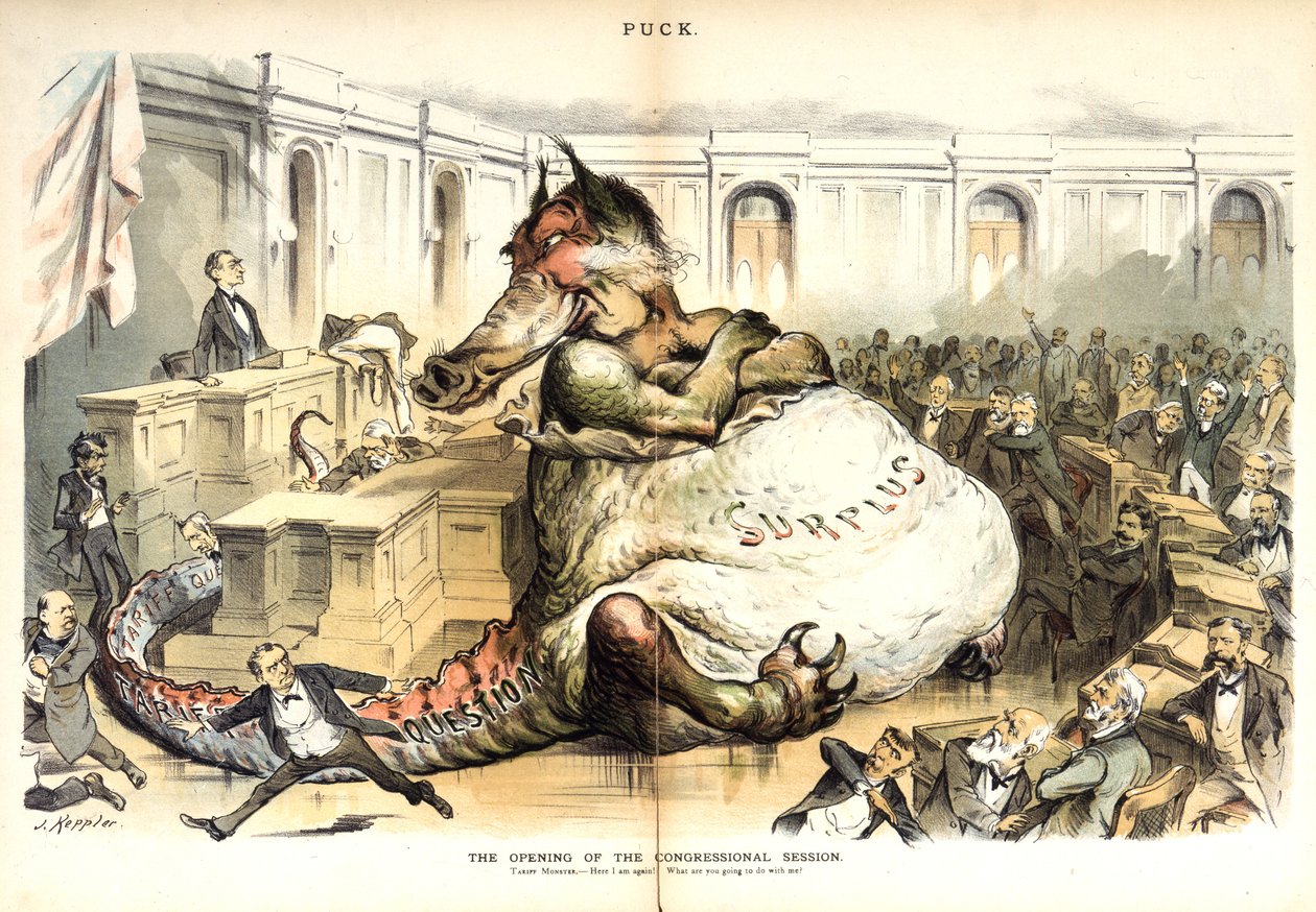 Eröffnung der Kongresssitzung, 1887 von Joseph Keppler