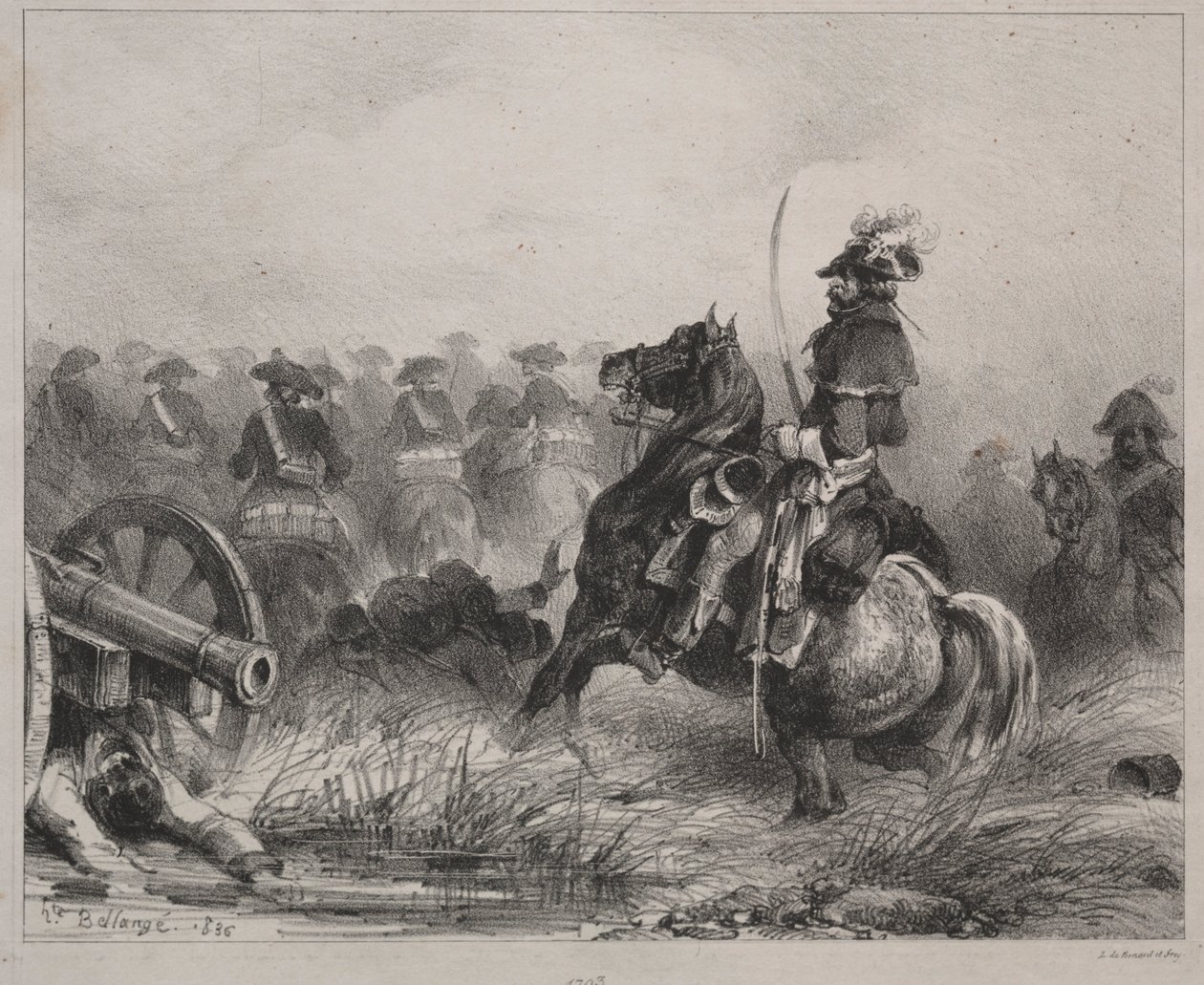 Kavallerieszene, 1836 von Joseph Louis Hippolyte Bellange