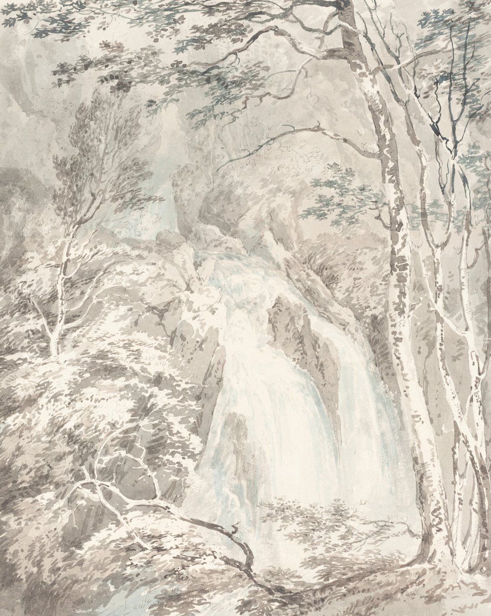 Ein Wasserfall von Joseph Mallord William Turner