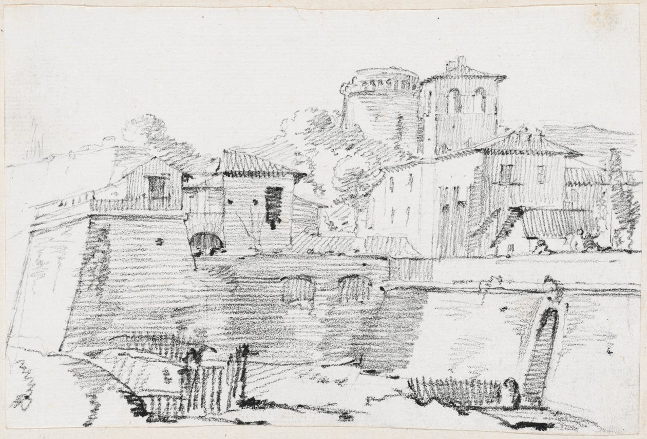 Eine befestigte Stadt in Italien von Joseph Marie Vien