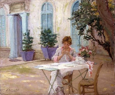 Frühstück auf der Terrasse von Joseph Milner Kite