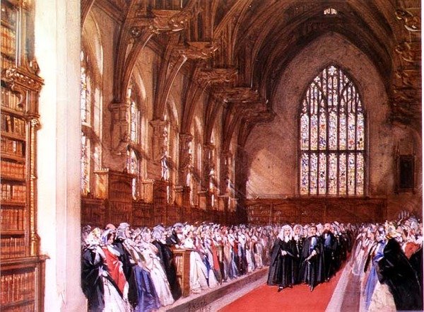 Blick auf die Westminster Hall (Innenansicht) von Joseph Nash