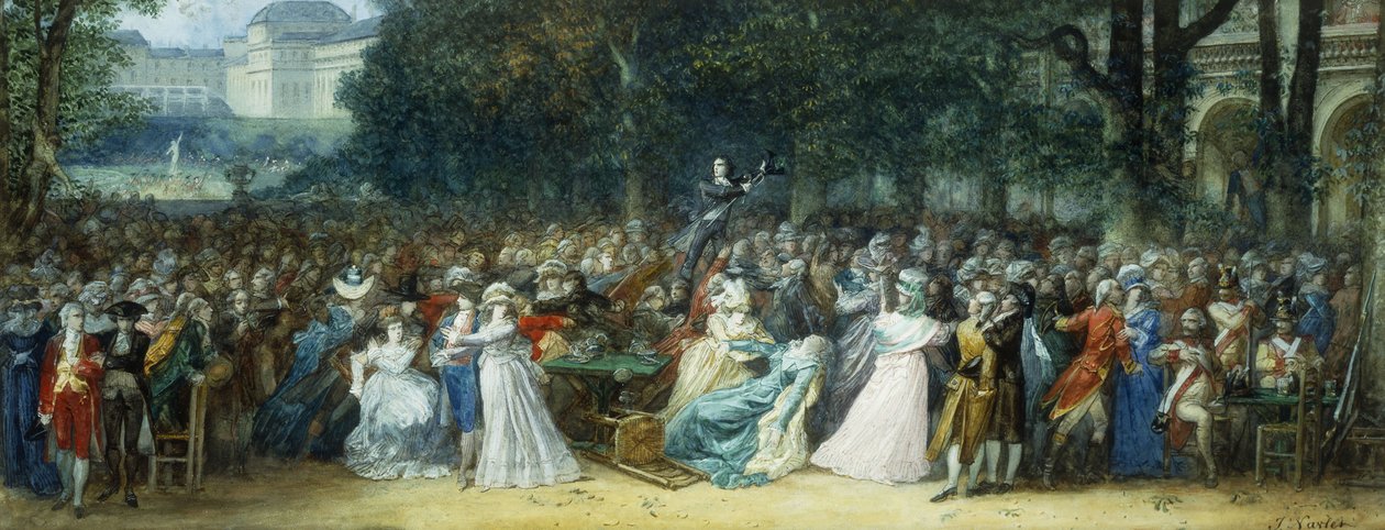 Camille Desmoulins im Palais Royale von Joseph Navlet