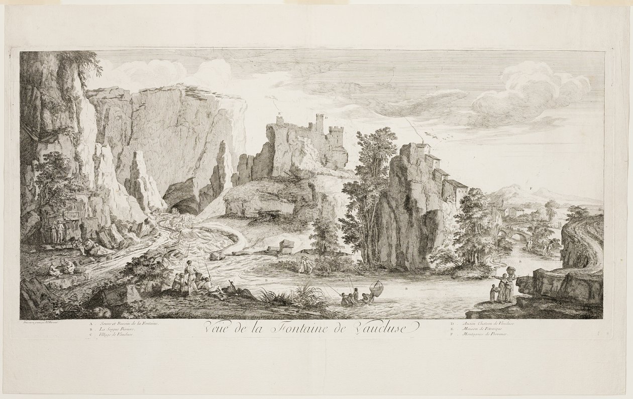 Ansicht des Brunnens von Vaucluse von Joseph Parrocel