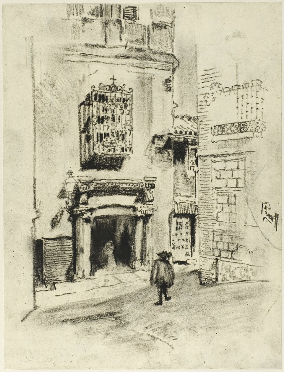 Ein Türrahmen, Toledo von Joseph Pennell