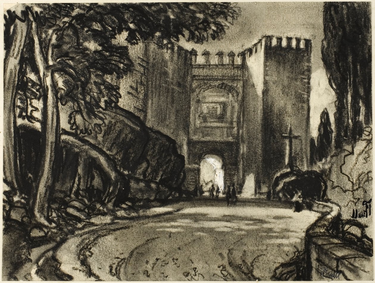 Ein Tor von Segovia von Joseph Pennell