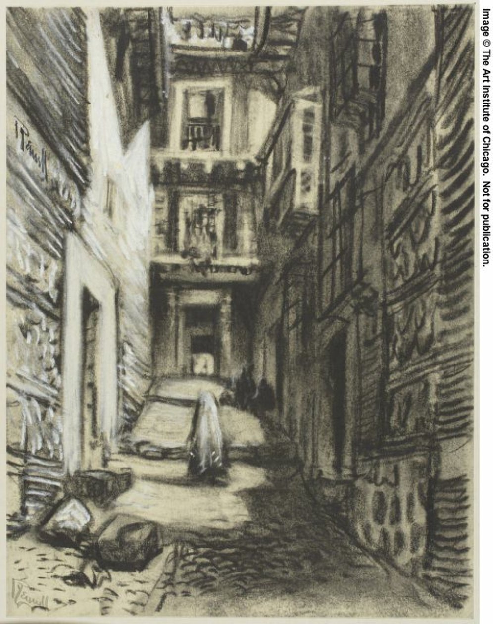 Eine Straße in Toledo von Joseph Pennell