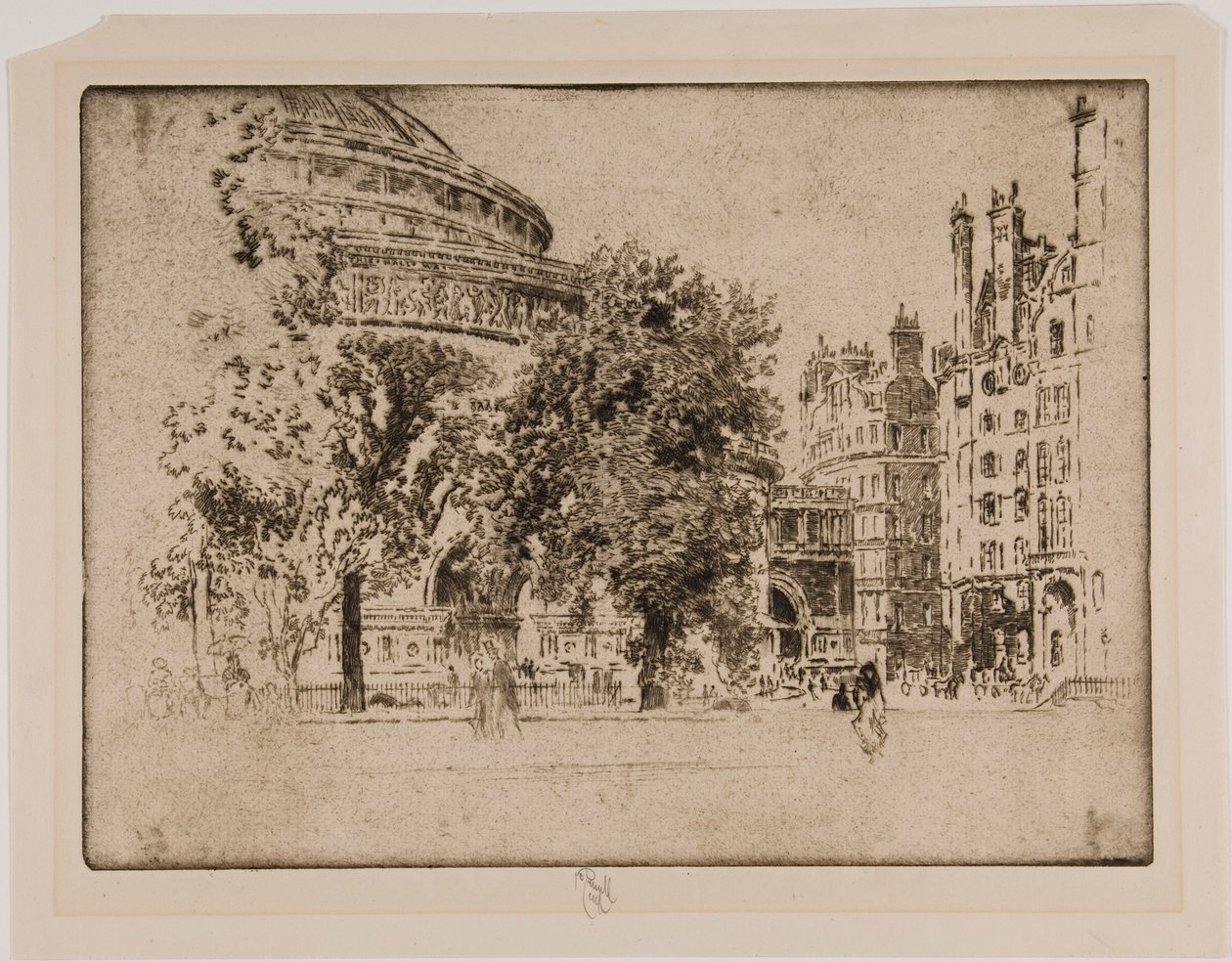 Albert Hall, London von Joseph Pennell