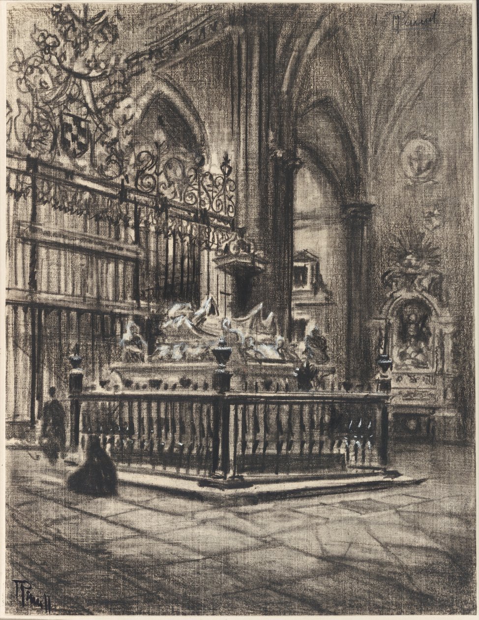 Alcalá, "Der prächtige Sarkophag" von Ximenez von Joseph Pennell