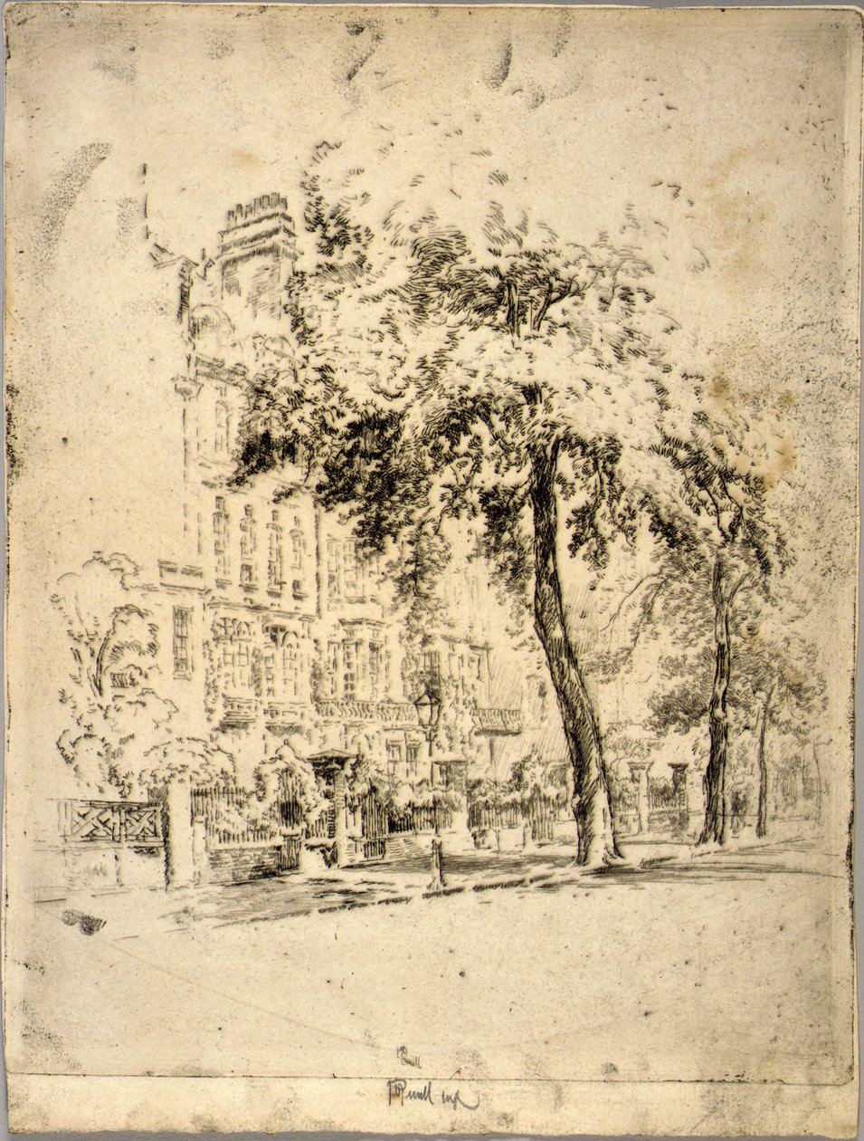 Großer Baum--Cheyne Walk von Joseph Pennell