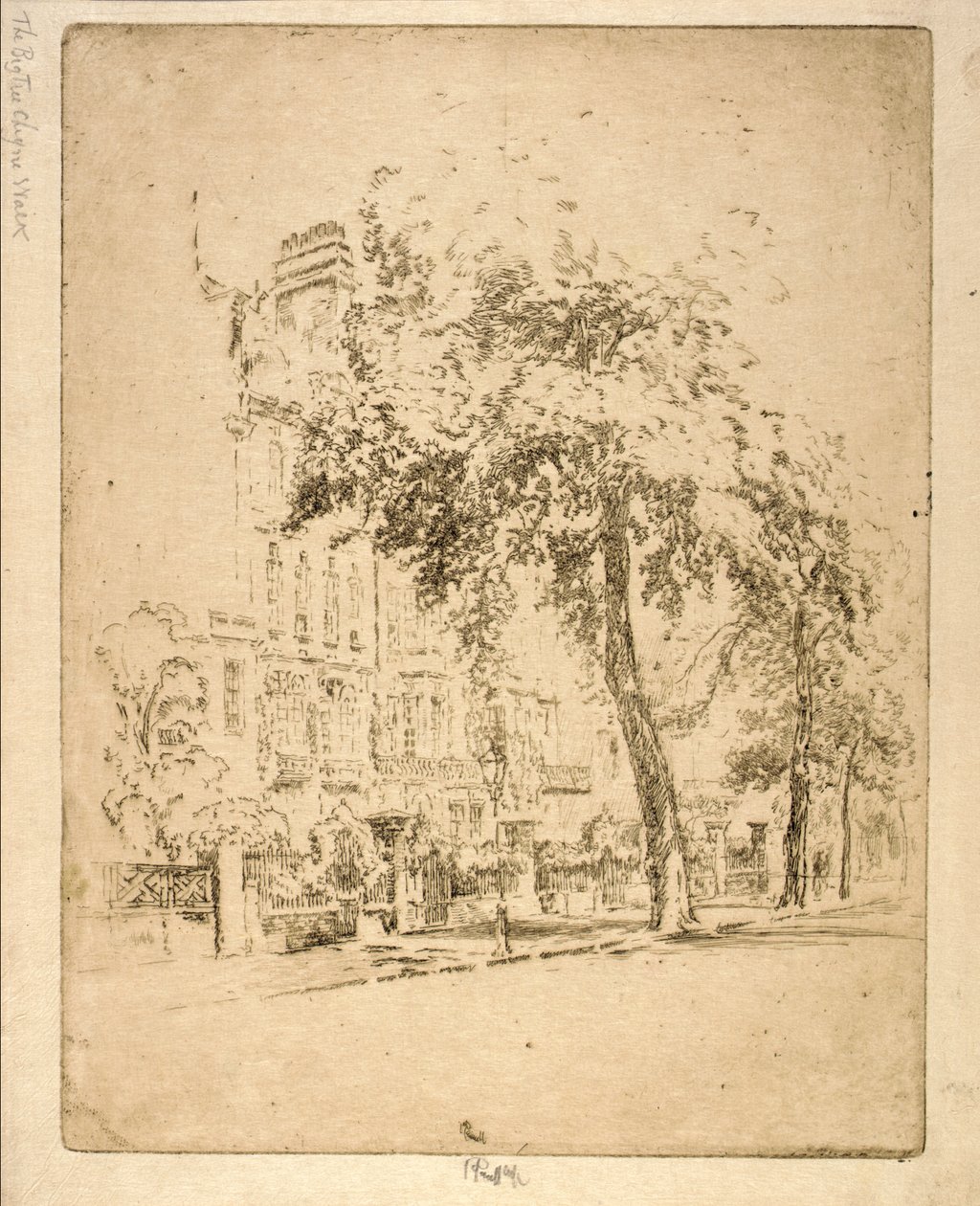 Großer Baum - Cheyne Walk von Joseph Pennell
