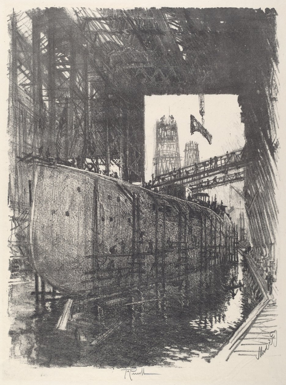 Das Schlachtschiff bauen von Joseph Pennell
