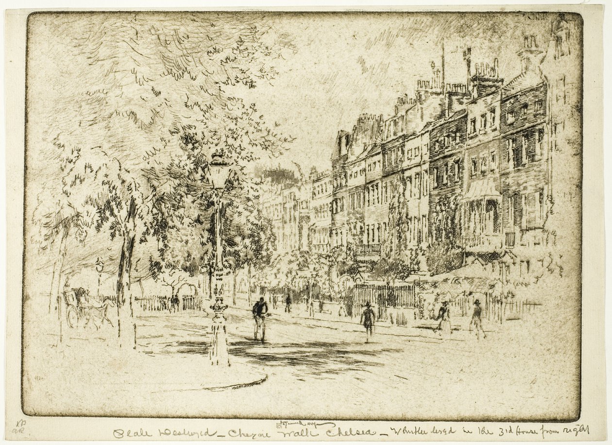 Cheyne Walk, Chelsea von Joseph Pennell