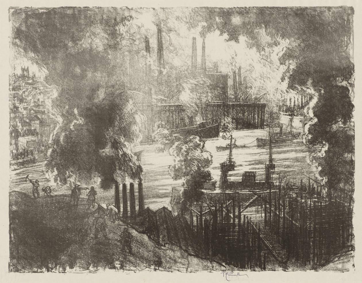 Englische Kriegsarbeit: Munitionsfluss von Joseph Pennell