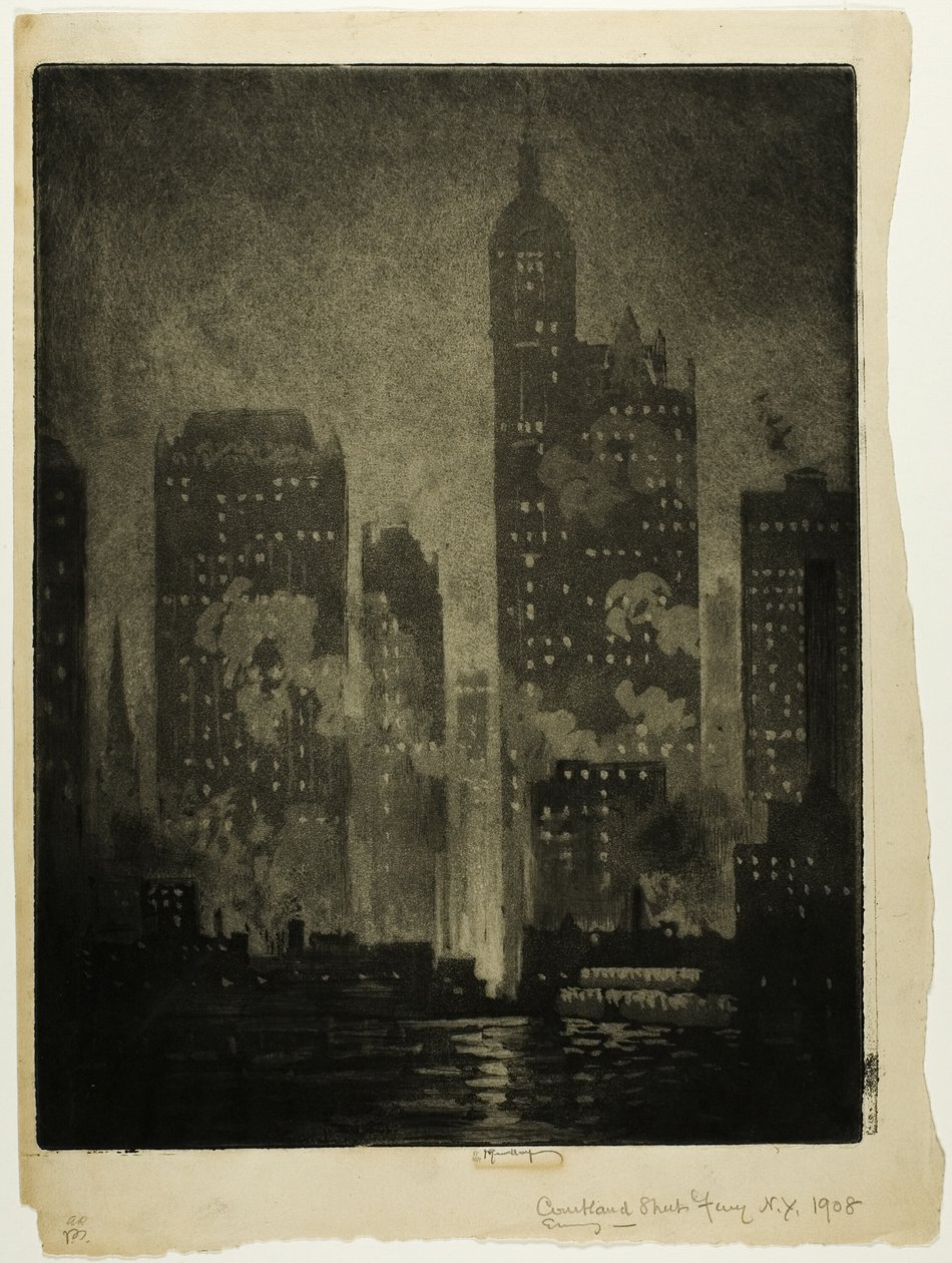 Vom Courtlandt Street Ferry von Joseph Pennell