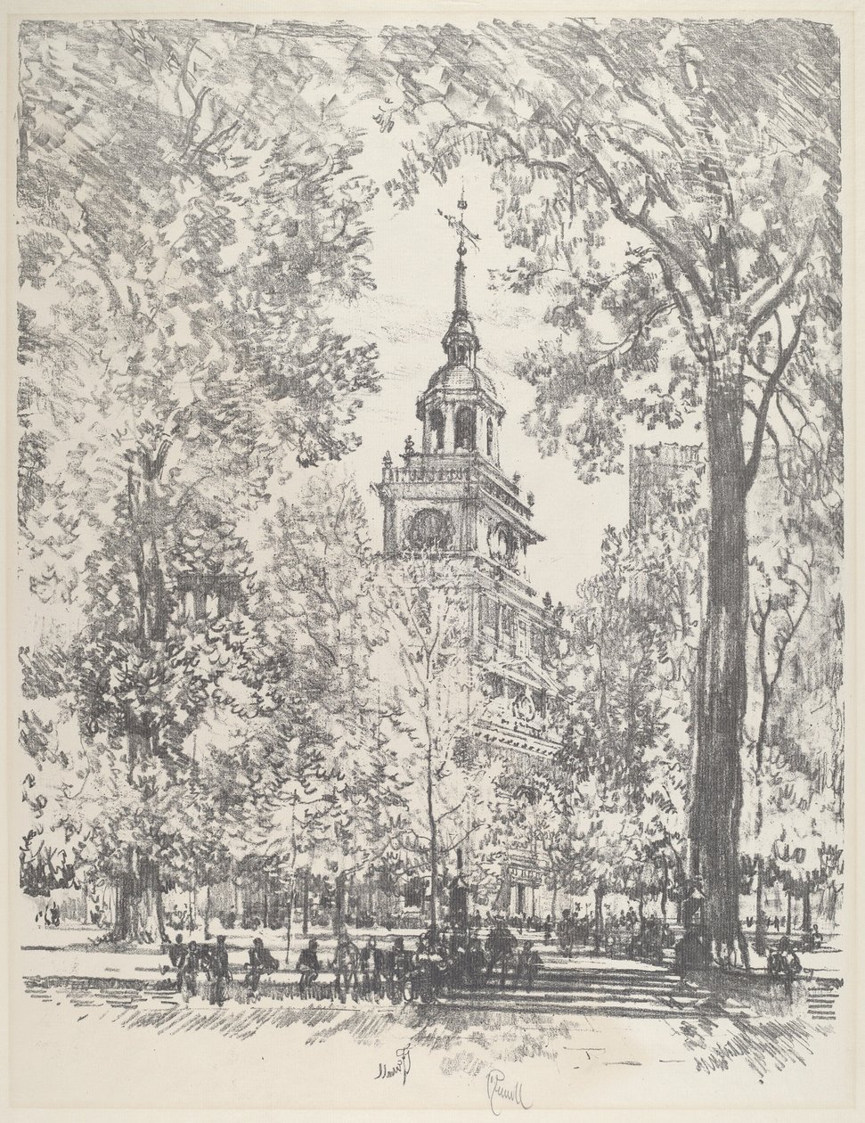Unabhängigkeitsplatz und das Staatshaus von Joseph Pennell