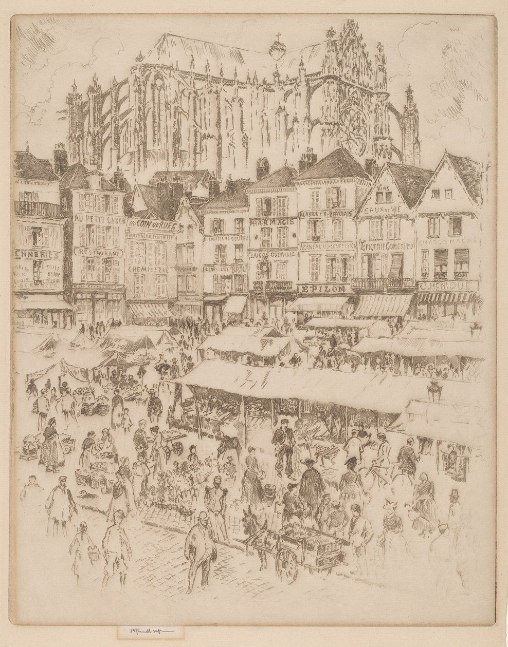 La Place, Beauvais von Joseph Pennell