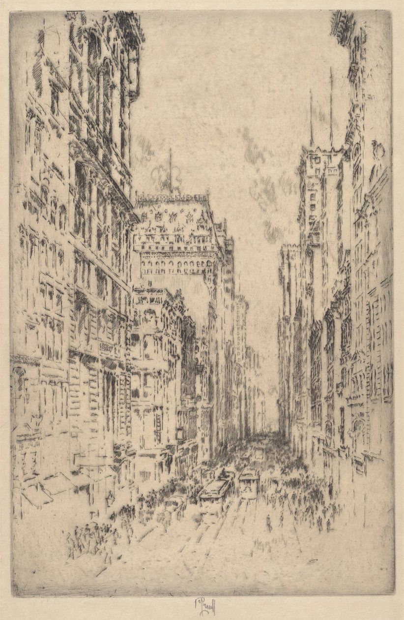 Lower Broadway von Joseph Pennell