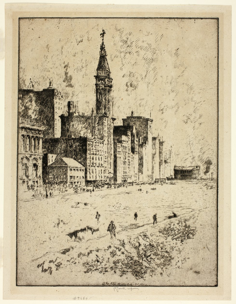 Michigan Avenue, Chicago (Die schmutzige Stadt) von Joseph Pennell