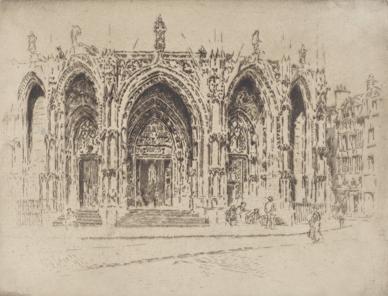 Vorhalle von San Maclou, Rouen, 1907 von Joseph Pennell