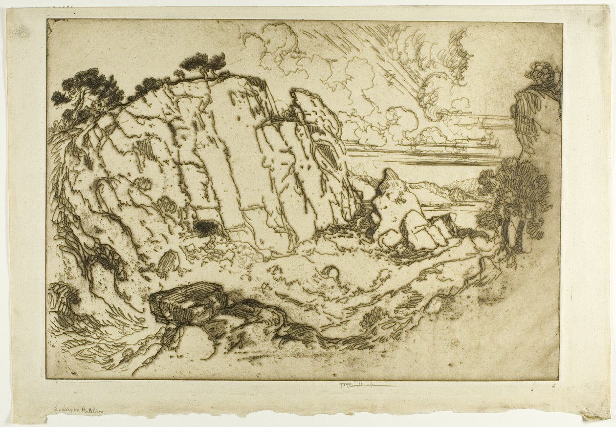 Steinbruch auf Pentelikon von Joseph Pennell