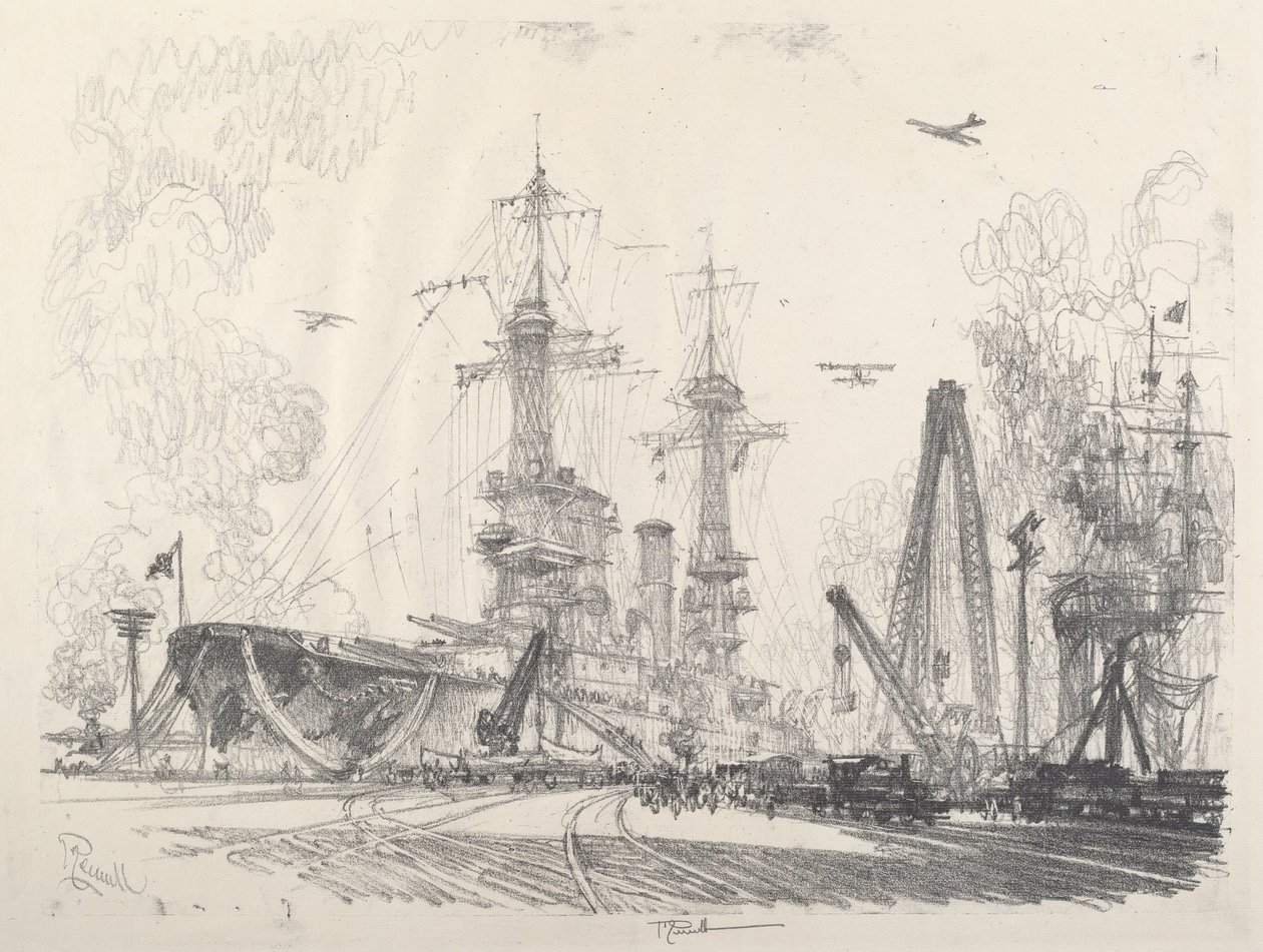 Bereit zum Start, 1917 von Joseph Pennell