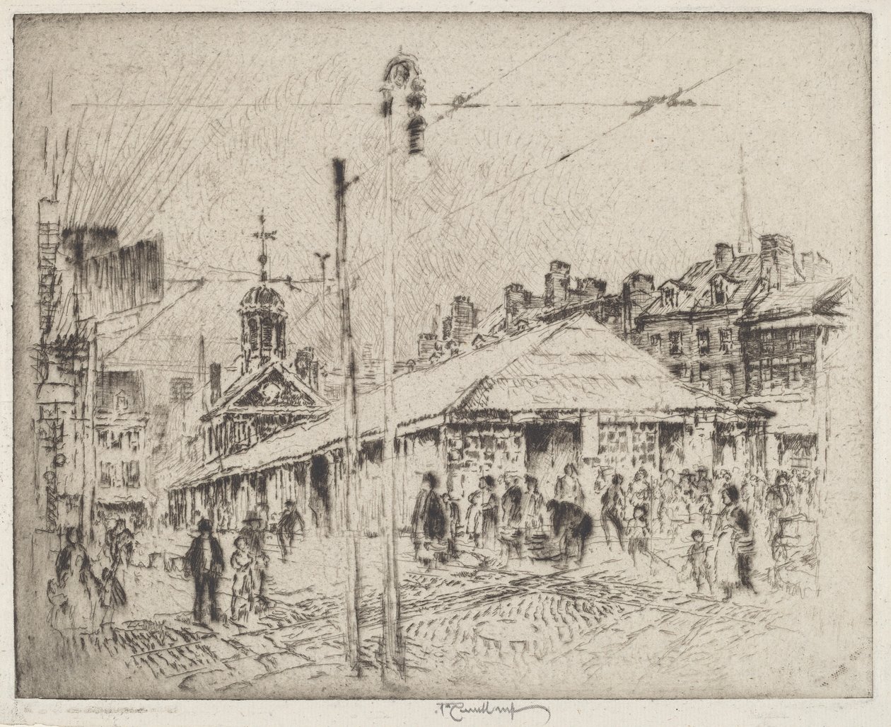 Second Street Market, Philadelphia von Joseph Pennell