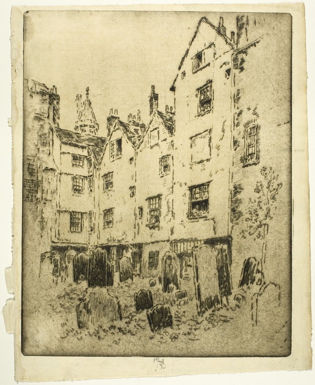 St. Bartholomäus Kirchhof von Joseph Pennell