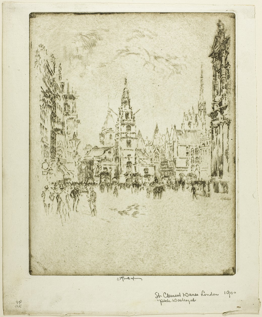 St. Clement Danes von Joseph Pennell