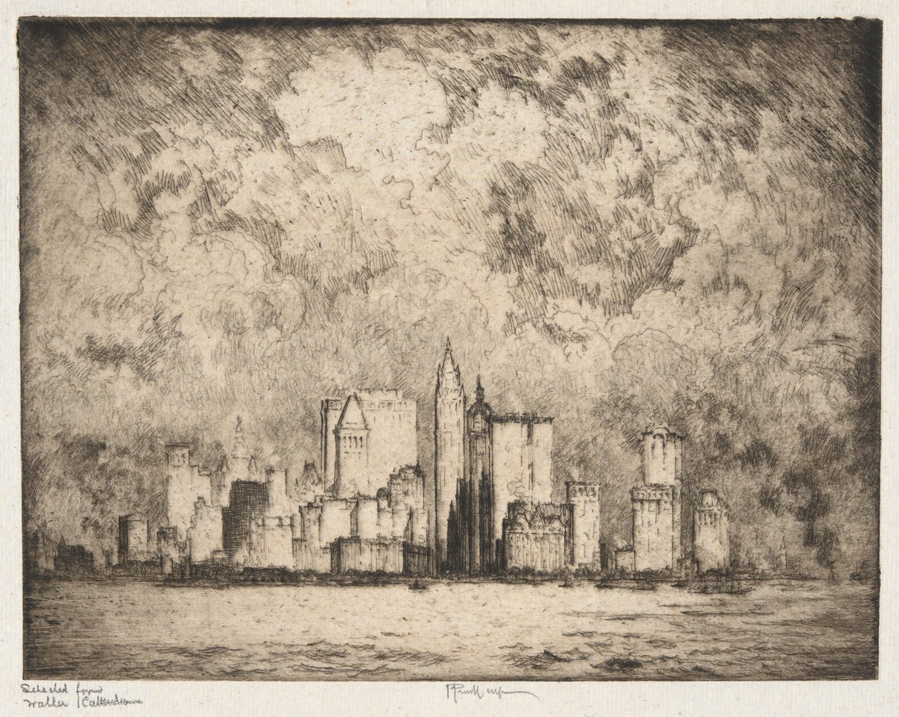 Die Stadt im Jahr 1915 von Joseph Pennell