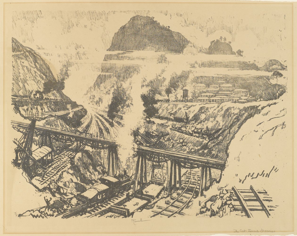 Der Schnitt bei Paraiso von Joseph Pennell