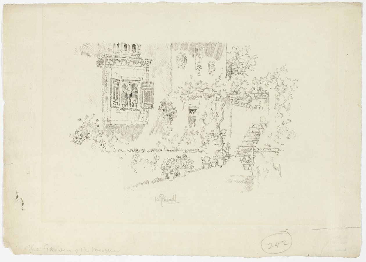 Der Garten der Moschee I von Joseph Pennell