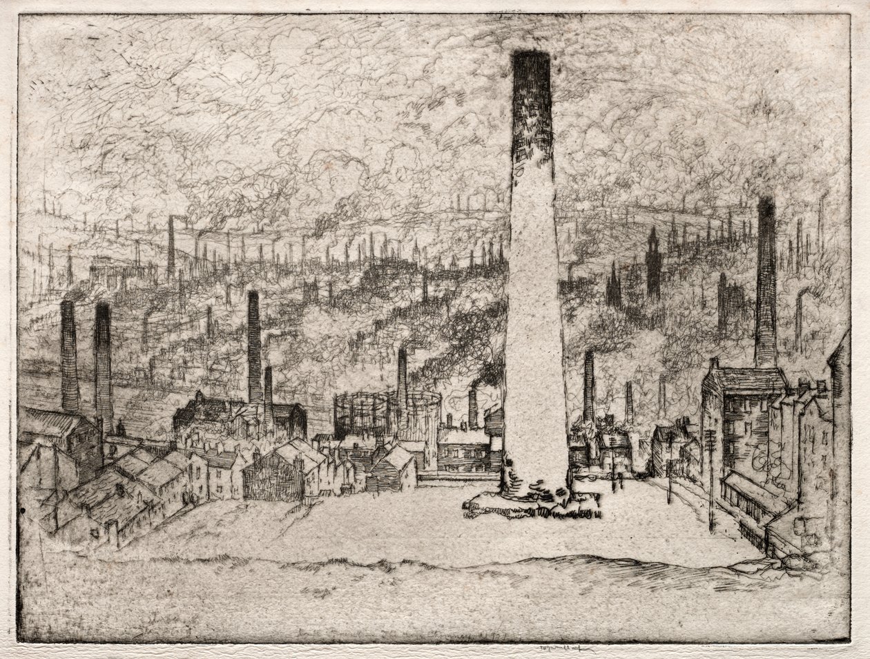 Der große Schornstein, Bradford von Joseph Pennell