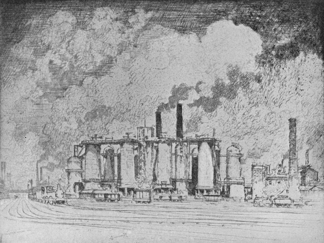 Die große weiße Wolke, Leeds von Joseph Pennell