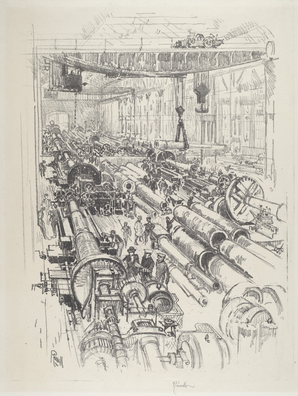 Der Waffenshop, 1916 von Joseph Pennell
