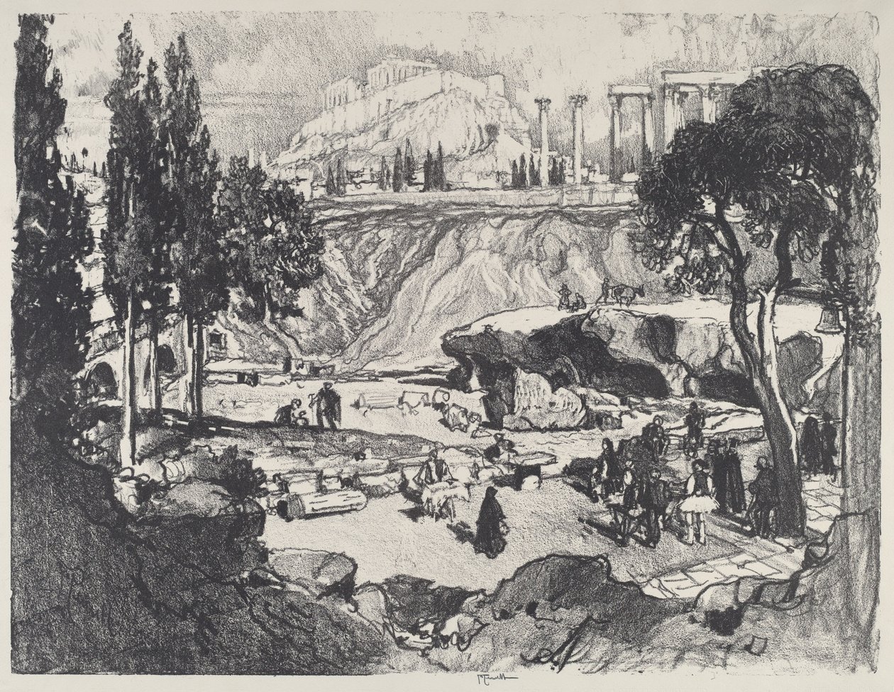 Das kleine Fest, Athen von Joseph Pennell