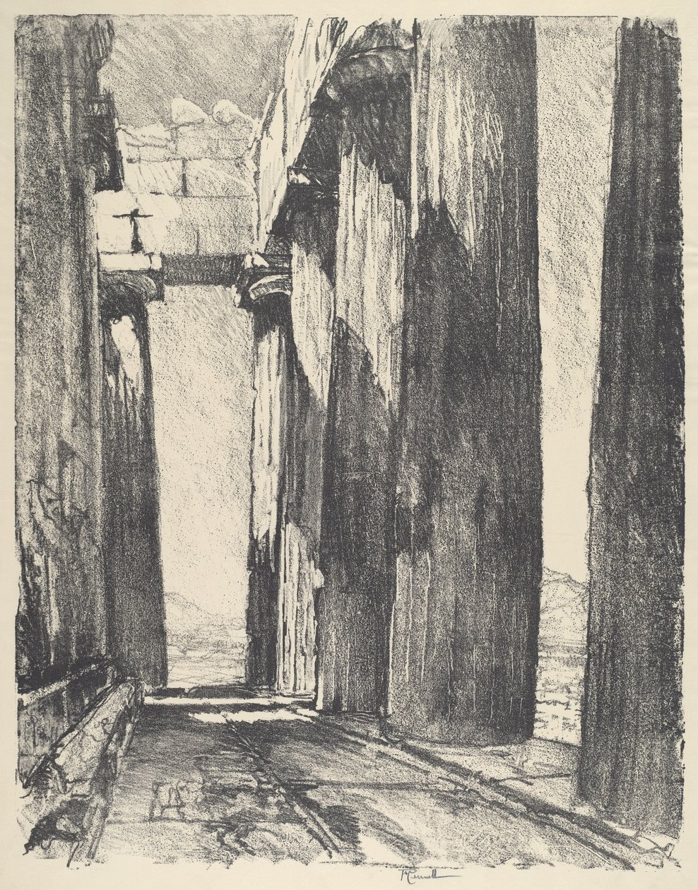 Das Portikus des Parthenon von Joseph Pennell
