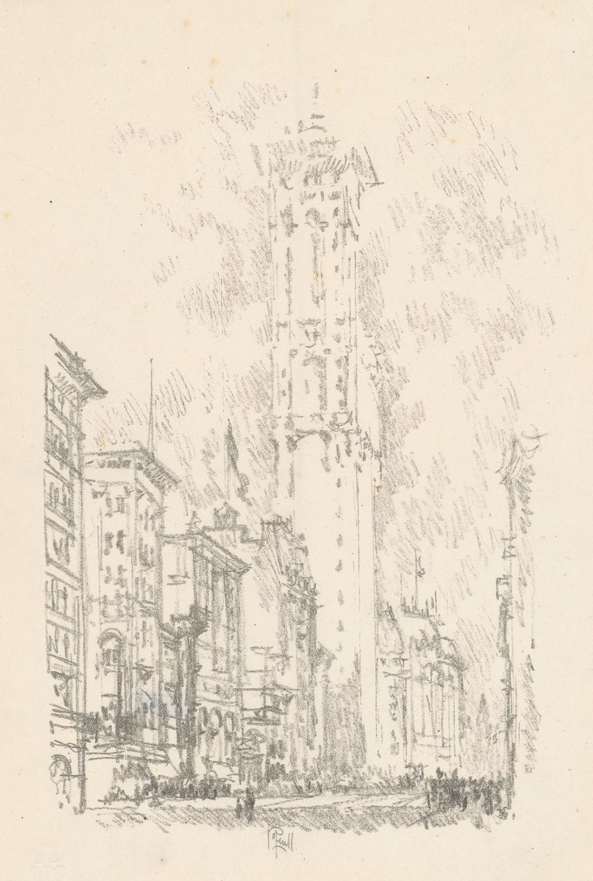 Das Times-Gebäude, 1904 von Joseph Pennell