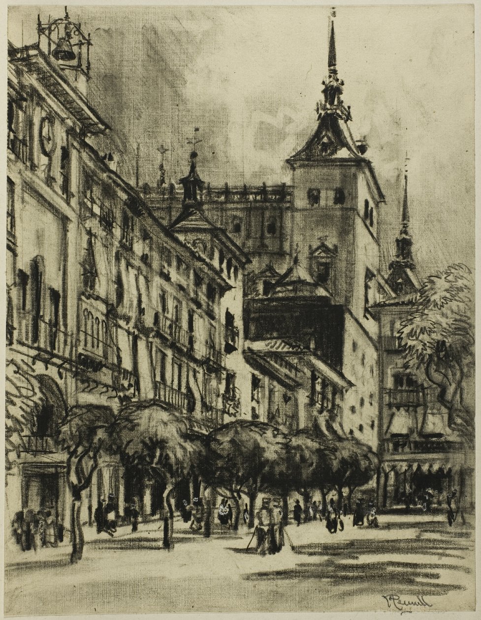 Der Zocodover, Toledo von Joseph Pennell