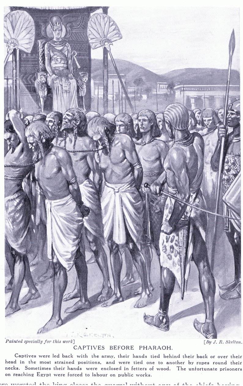 Gefangene vor dem Pharao, ca. 1920 von Joseph Ratcliffe Skelton