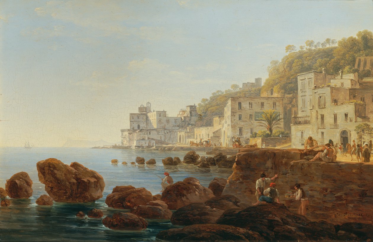 An der Mergellina bei Neapel von Joseph Rebell