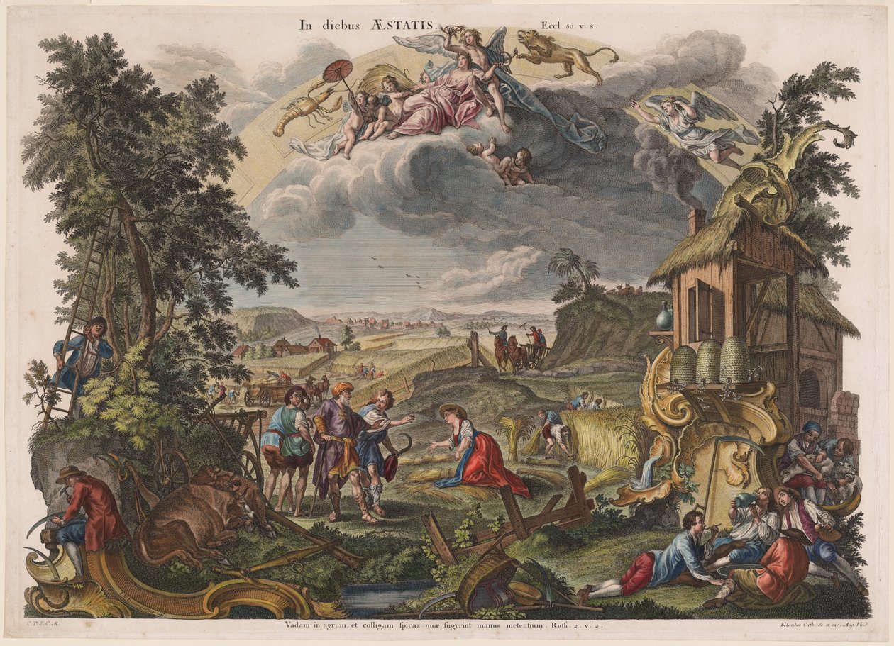 Sommer von Joseph Sebastian Klauber, Johann Baptist Klauber, after Johann Wolfgang Baumgartner