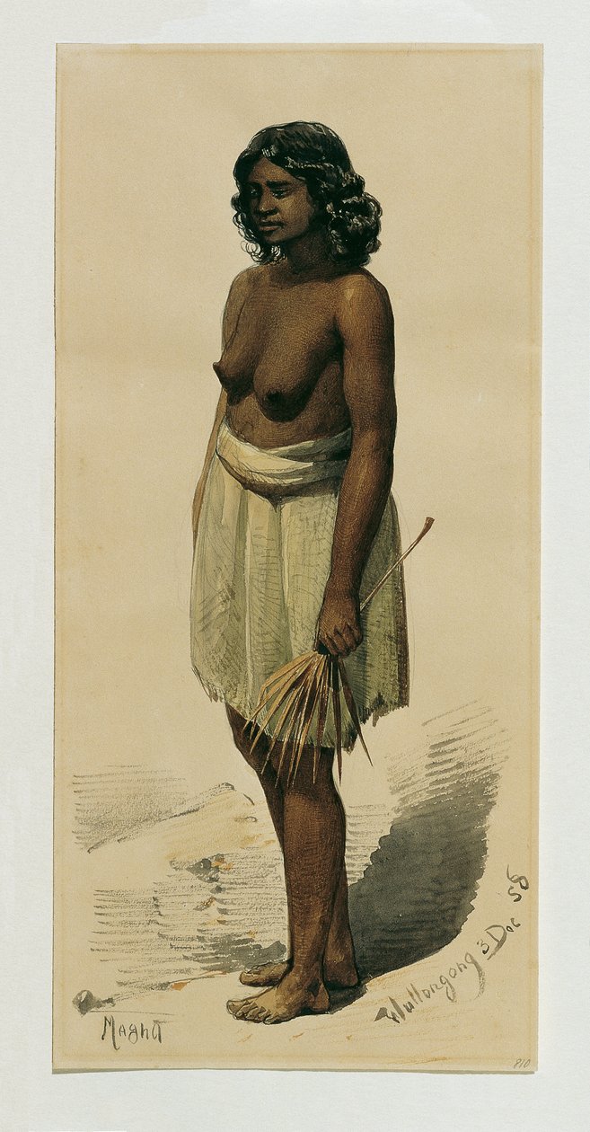 Eingeborenenmädchen aus Woolongong (Wollongong), Australien von Joseph Selleny