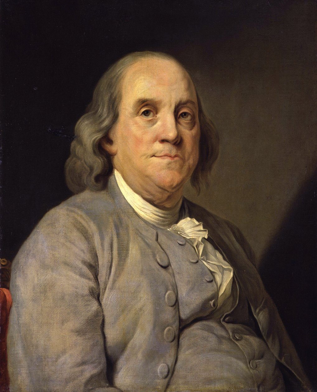 Porträt von Benjamin Franklin von Joseph Siffred (after) Duplessis