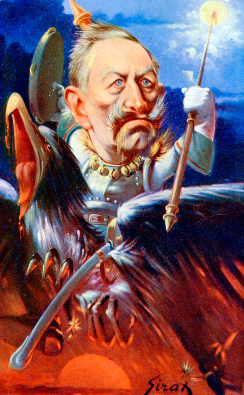 Kaiser Wilhelm II - Karikatur von Joseph Sirat