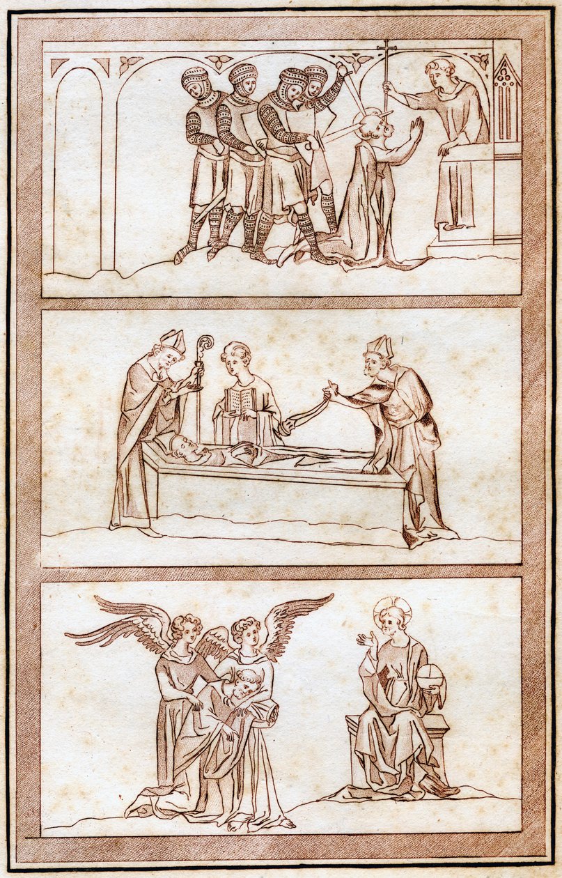 Das Leben von Thomas Becket, 1801 von Joseph Strutt