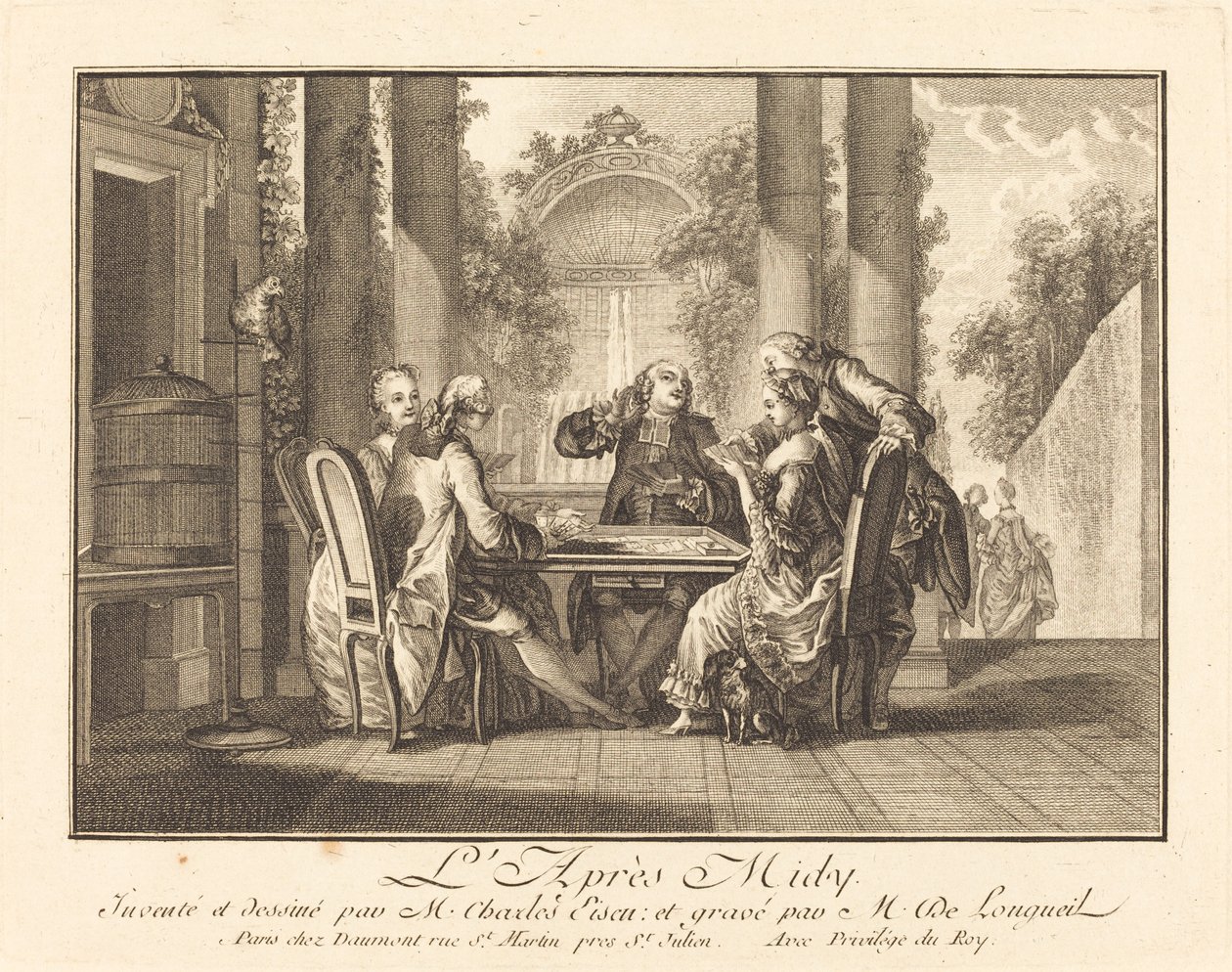 Der Nachmittag von Joseph de Longueil after Charles Eisen